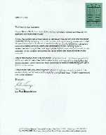 Scan of letter